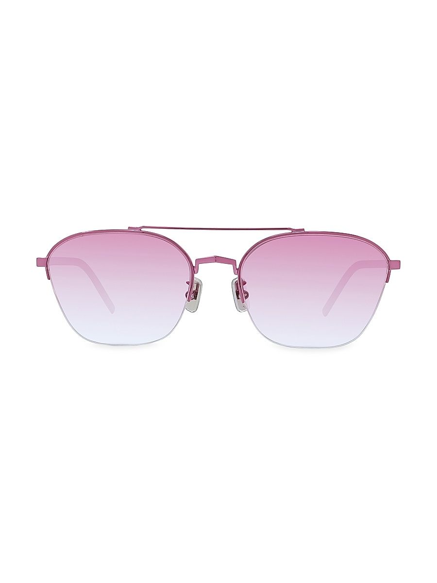Women's 57MM Aviator Sunglasses - Shiny Pink