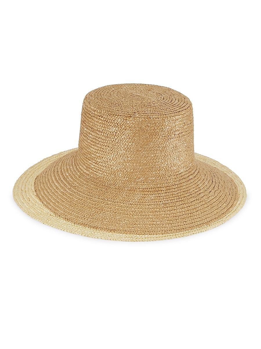Women's Annabelle Wide-Brim Straw Sun Hat - Camel