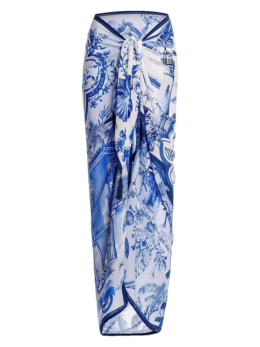 Women's Marine Tales Toile-Style Pareo