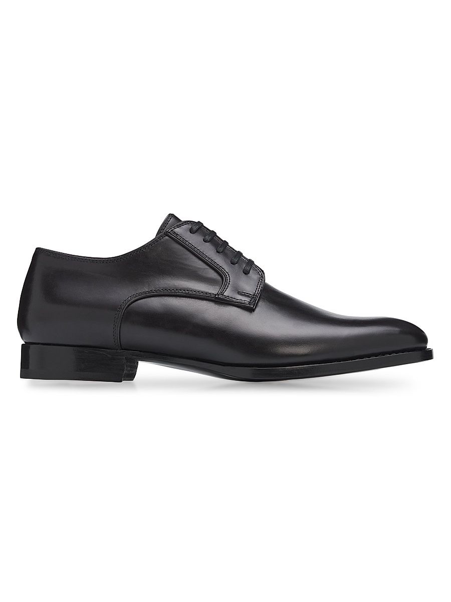 Men's Leather Derbys - Black - Size 9