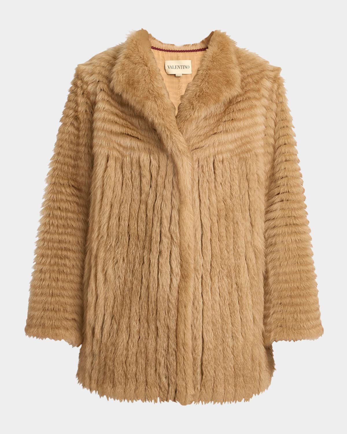 Fluted Sheep Shearling Coat