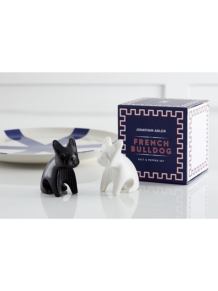 Menagerie French Bulldog Salt & Pepper Shaker Set - White