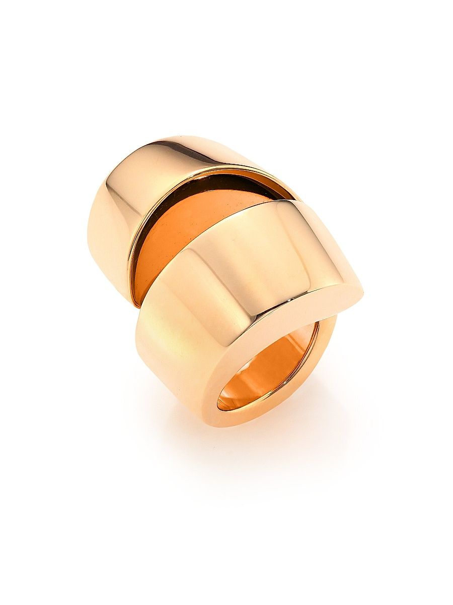 Women's Kiss 18K Rose Gold Ring - Size 6.5