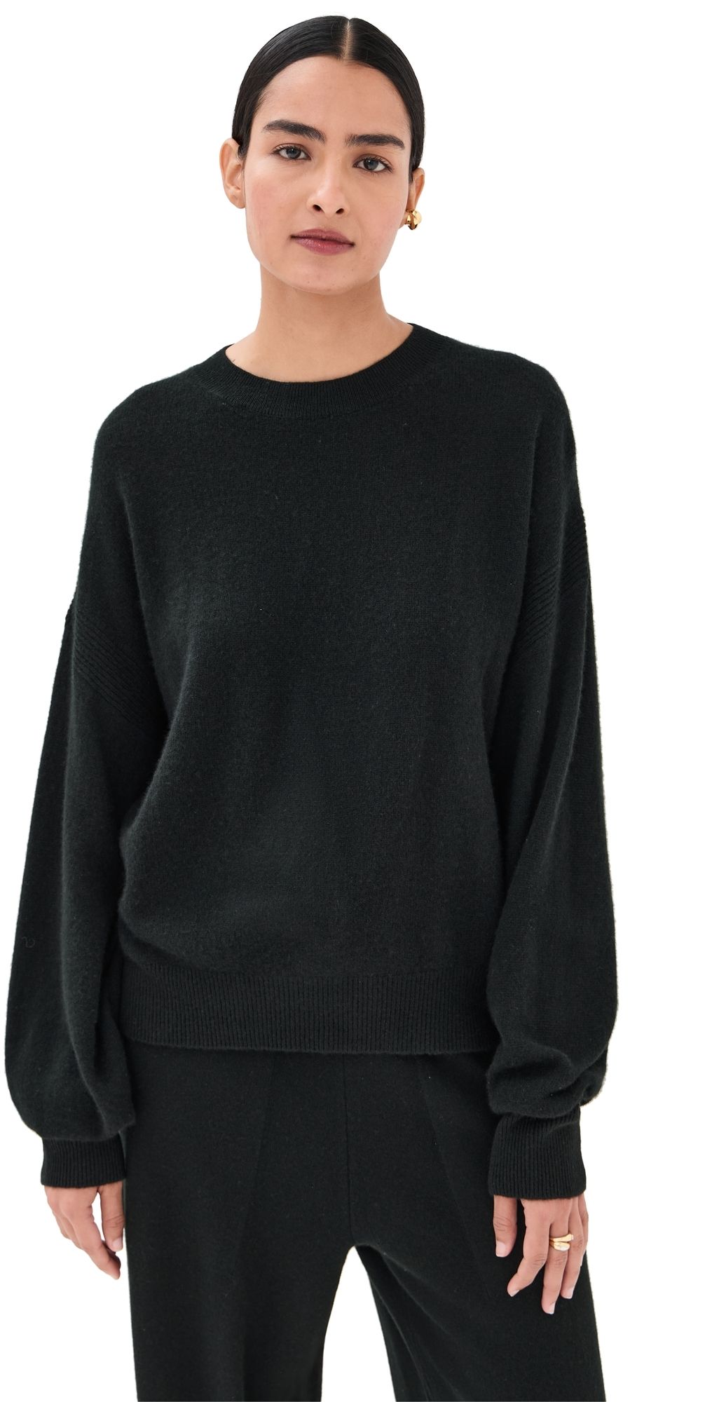 Le Kasha Cashmere Modena Brushed Sweater Black S/M