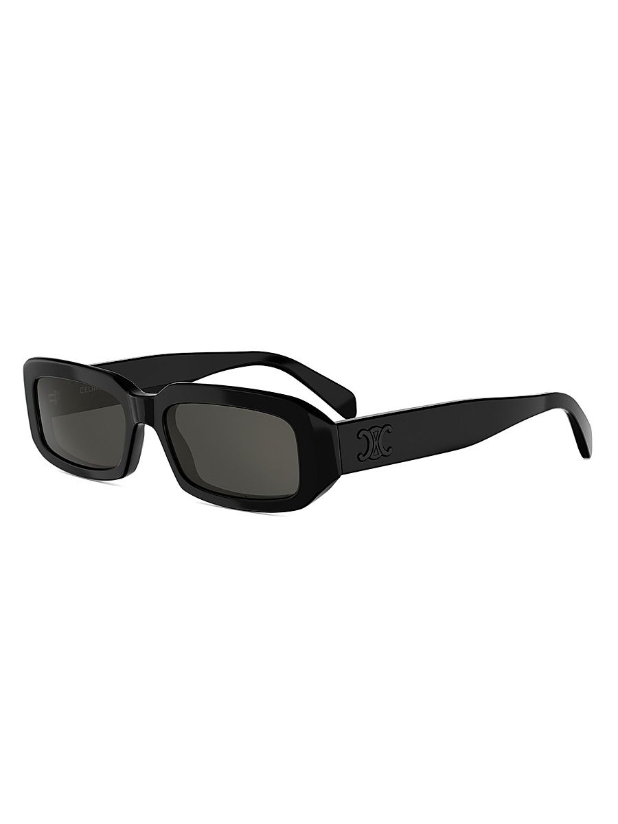 Women's Triomphe 54MM Rectangular Sunglasses - Black Smoke
