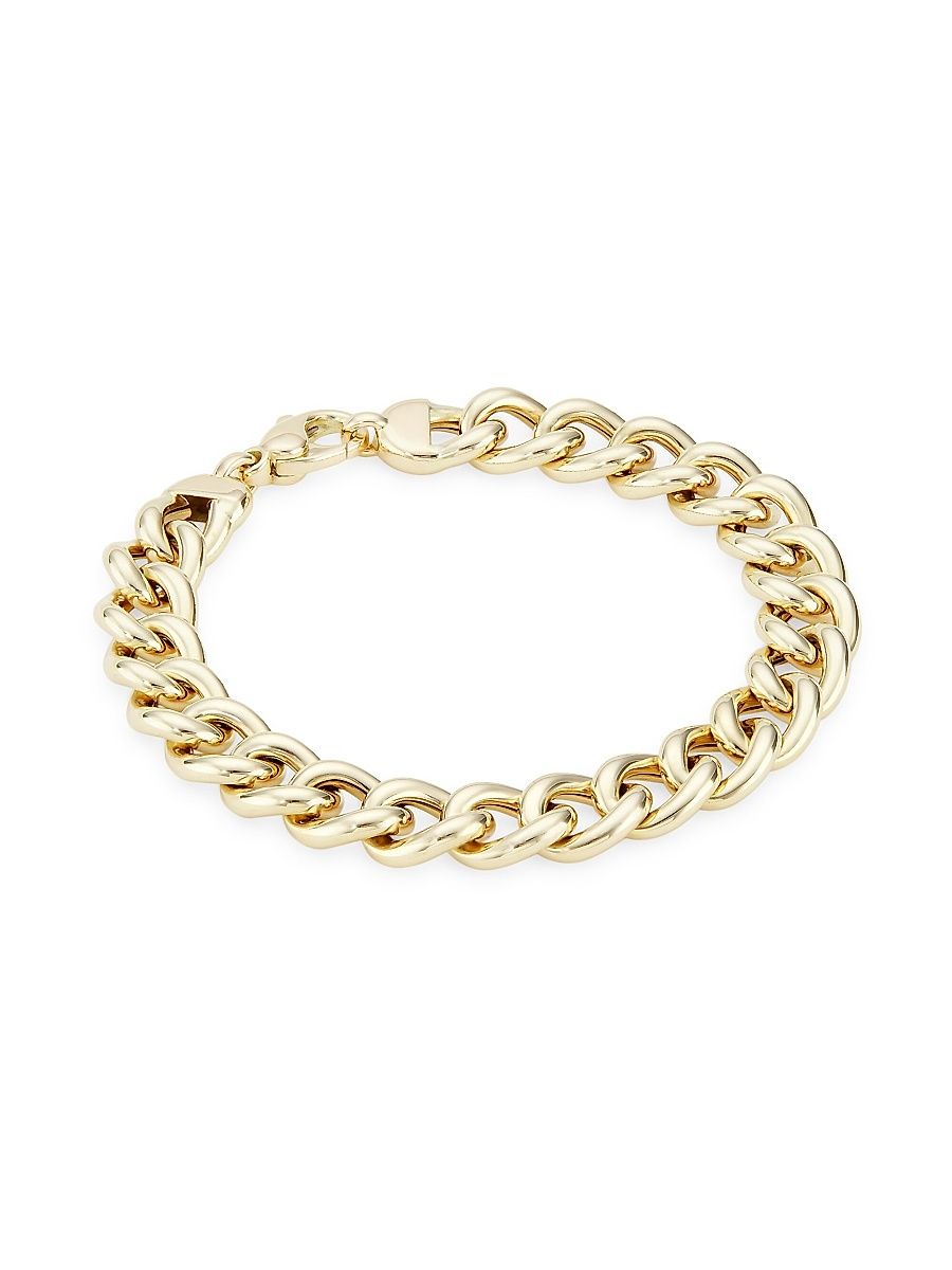 Women's 14K Yellow Gold Curb-Chain Bracelet - Yellow - Size 7.5