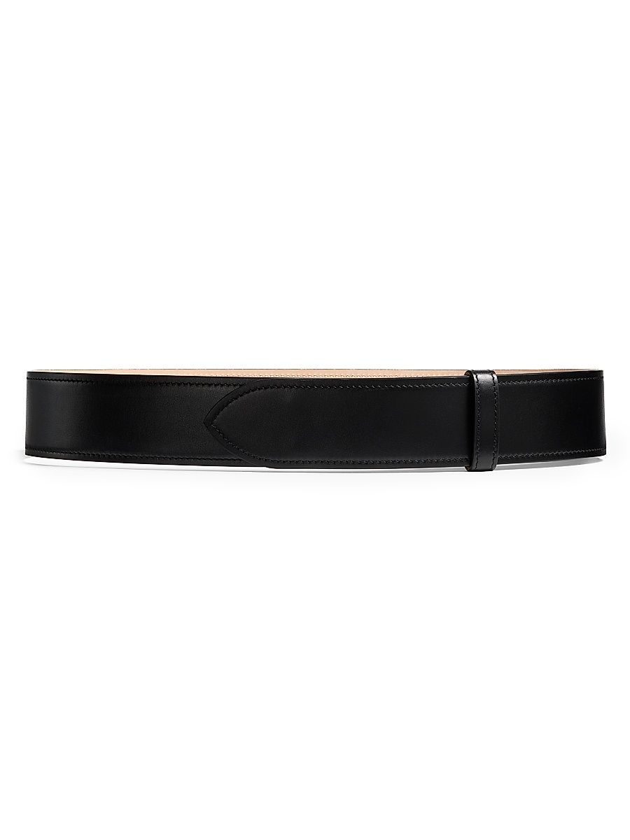 Women's Theo Leather Belt - Black - Size Small
