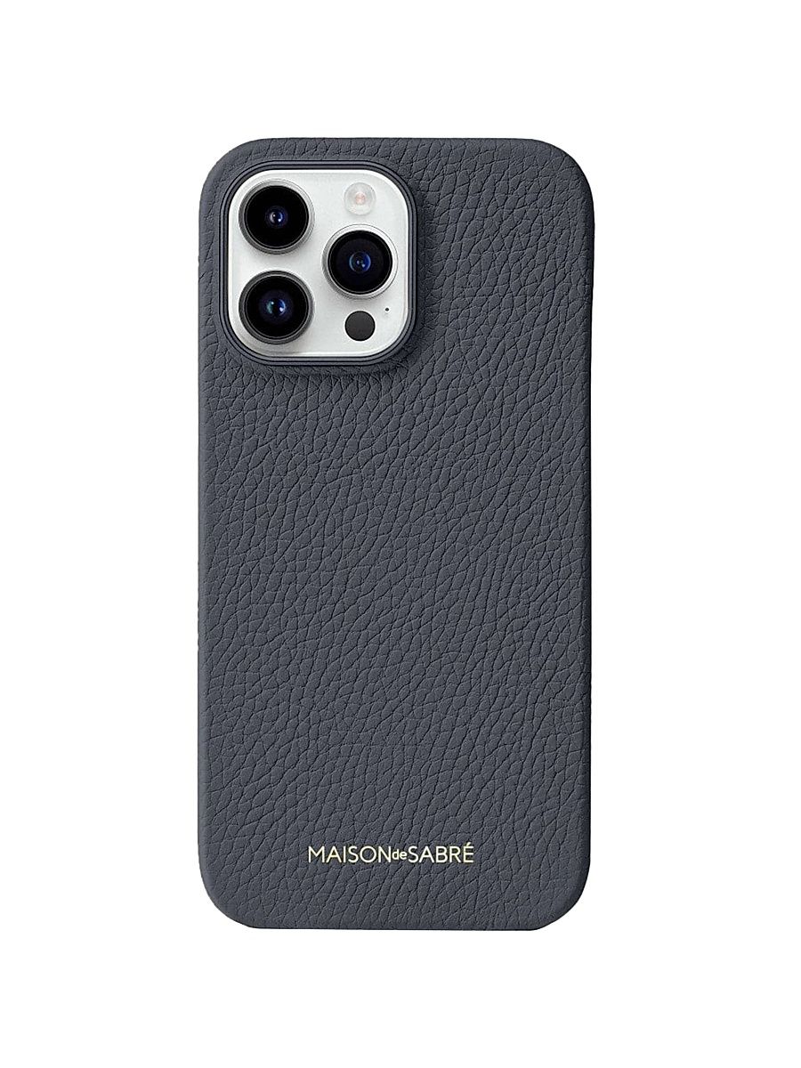 Leather Phone Case (iPhone 14 Pro) - Graphite Grey