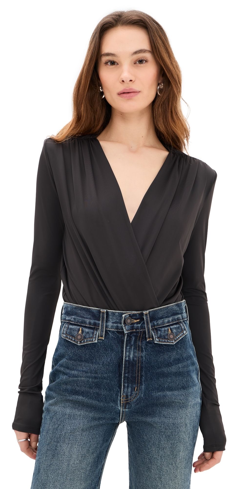 Favorite Daughter The Slinky Date Thong Bodysuit Espresso XL