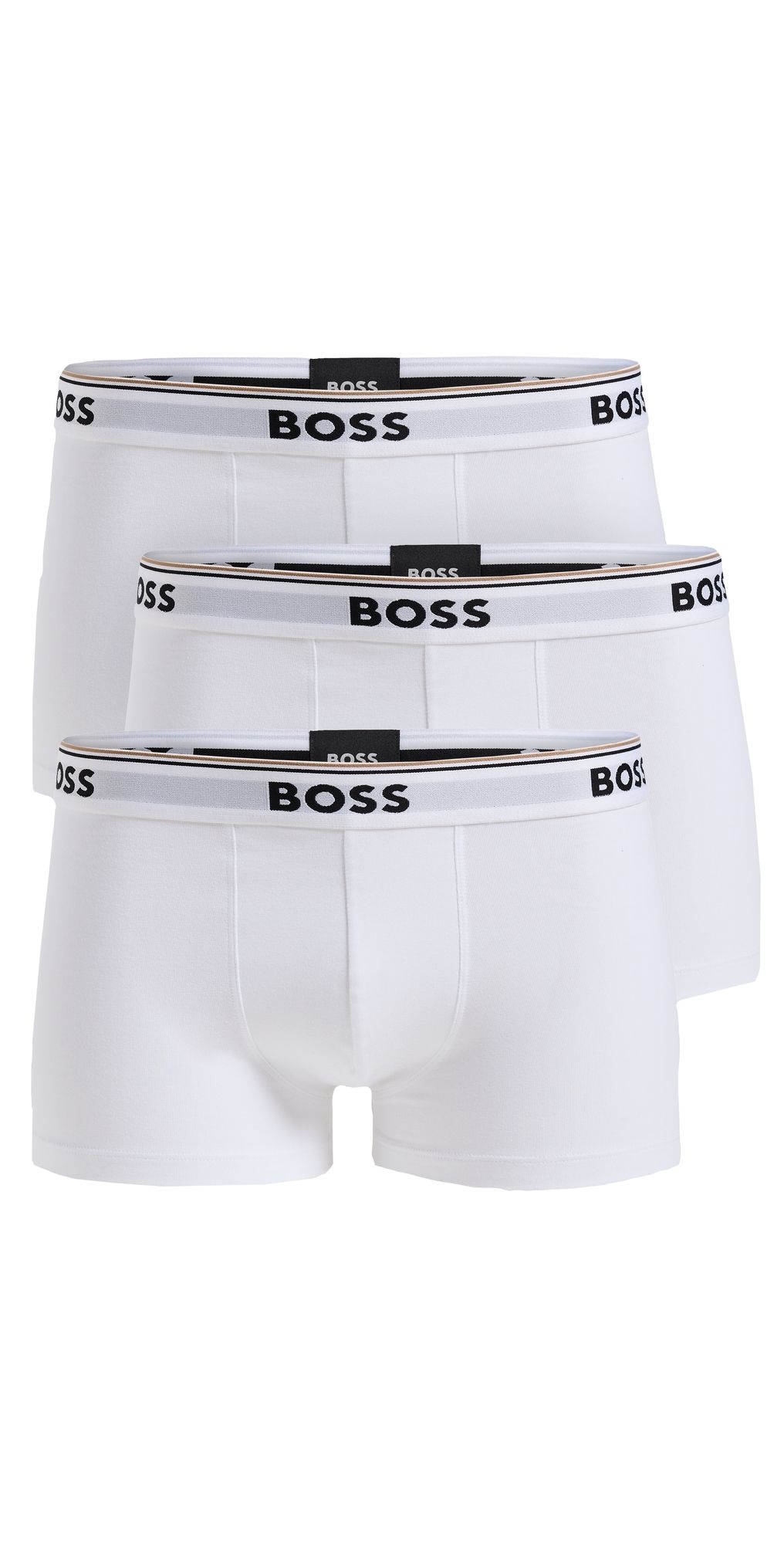 BOSS Stretch Cotton 3 Pack Trunks White XXL