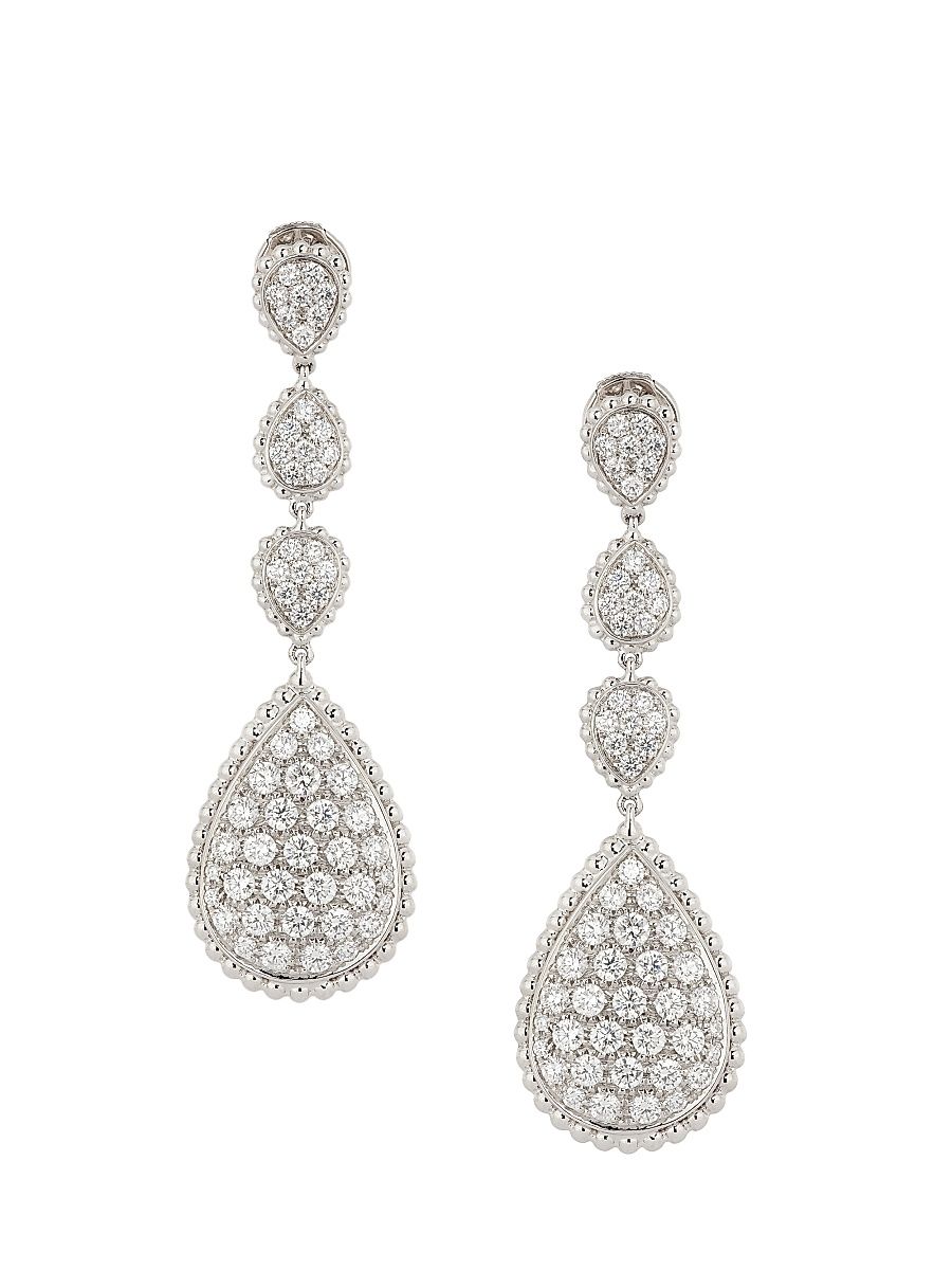 Women's Serpent Boheme 18K White Gold & Diamond Pendant Earrings - White Gold