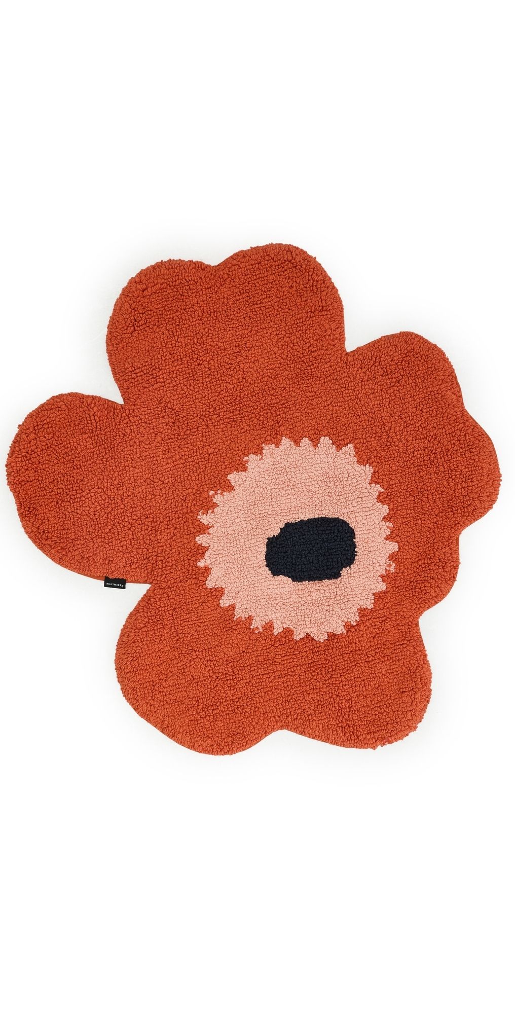 Marimekko Unikko Bath Mat Orange/Red/Powder/Charcoal One Size