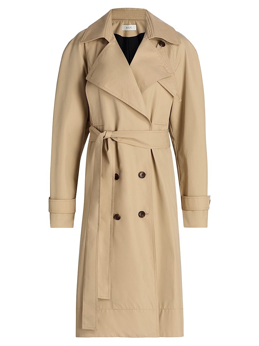 Women's Asher Oversized Belted Trench Coat - Beige - Size XL