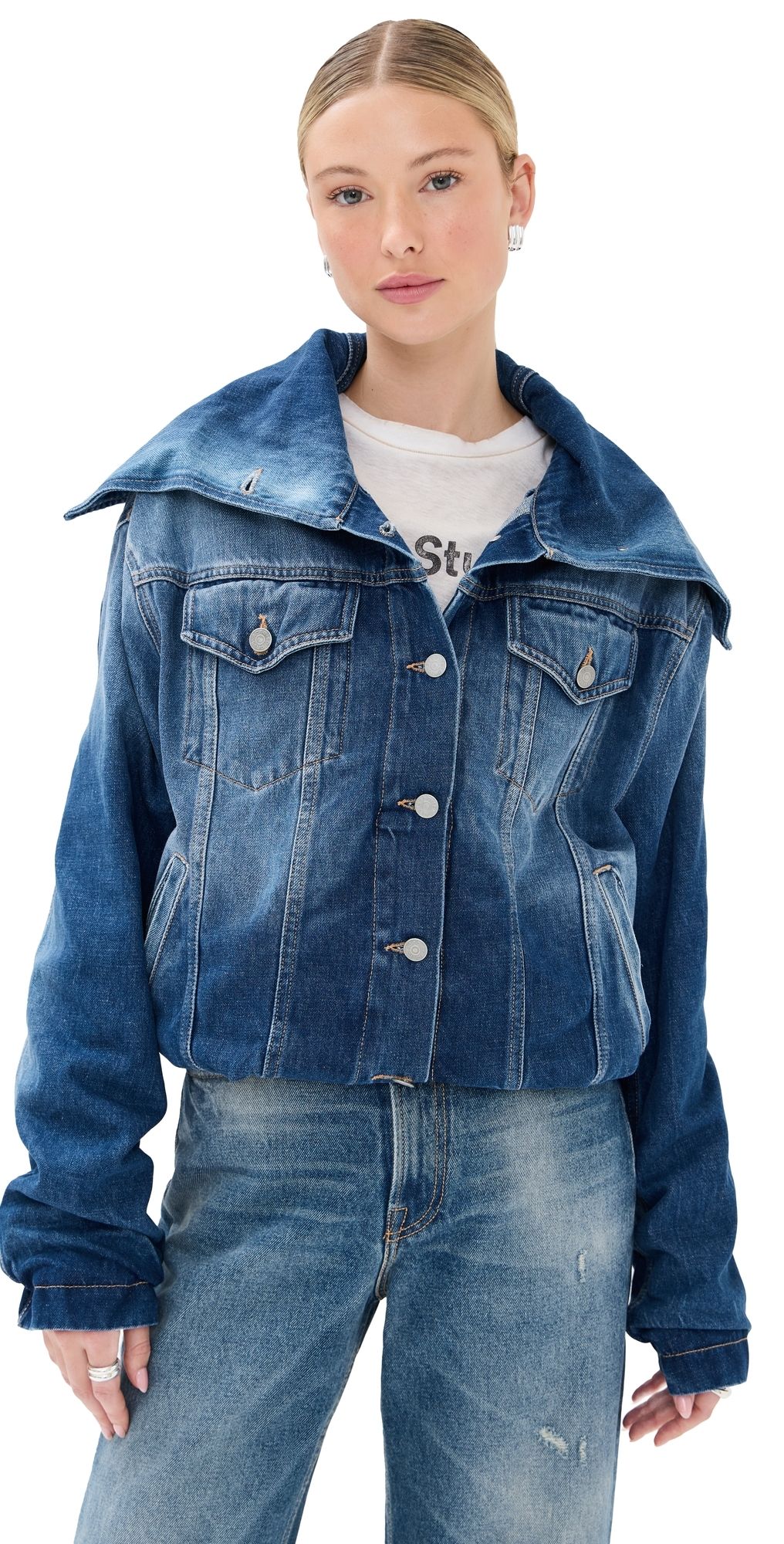 Acne Studios Denim Coast Blue Jacket Mid Blue 40