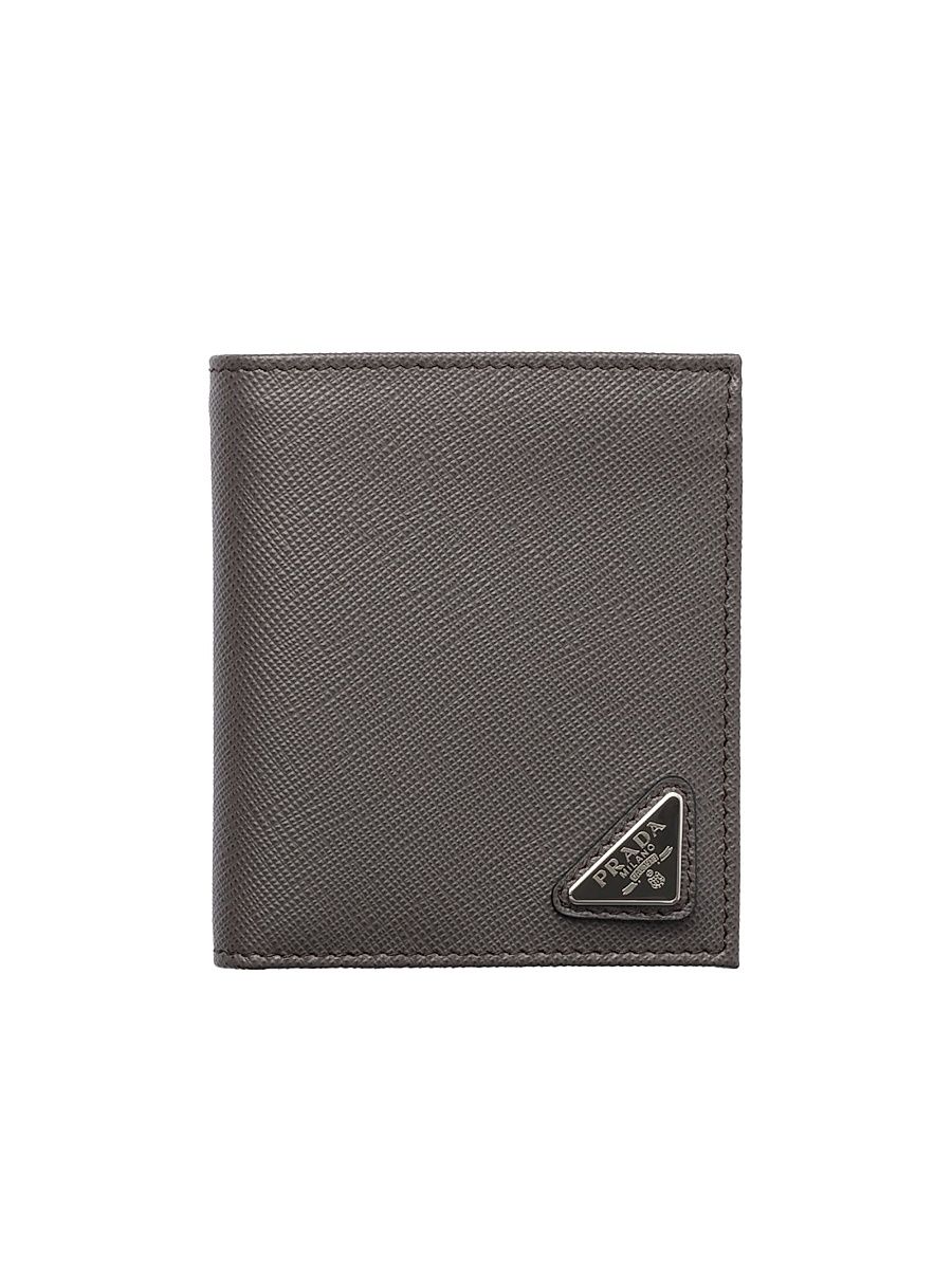 Men's Saffiano Leather Wallet - Grey