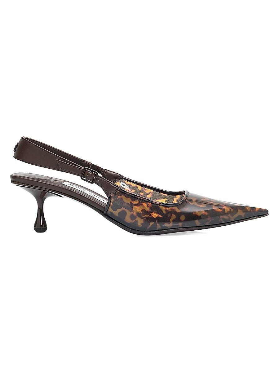 Women's Amel 50MM Tortoiseshell Slingback Pumps - Amber - Size 12