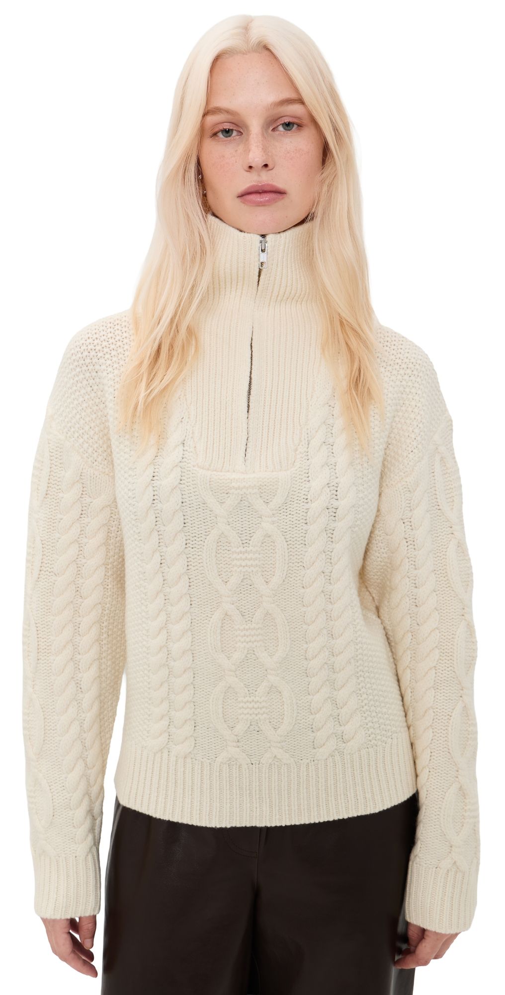 The Garment Como Zip Sweater Cream 12