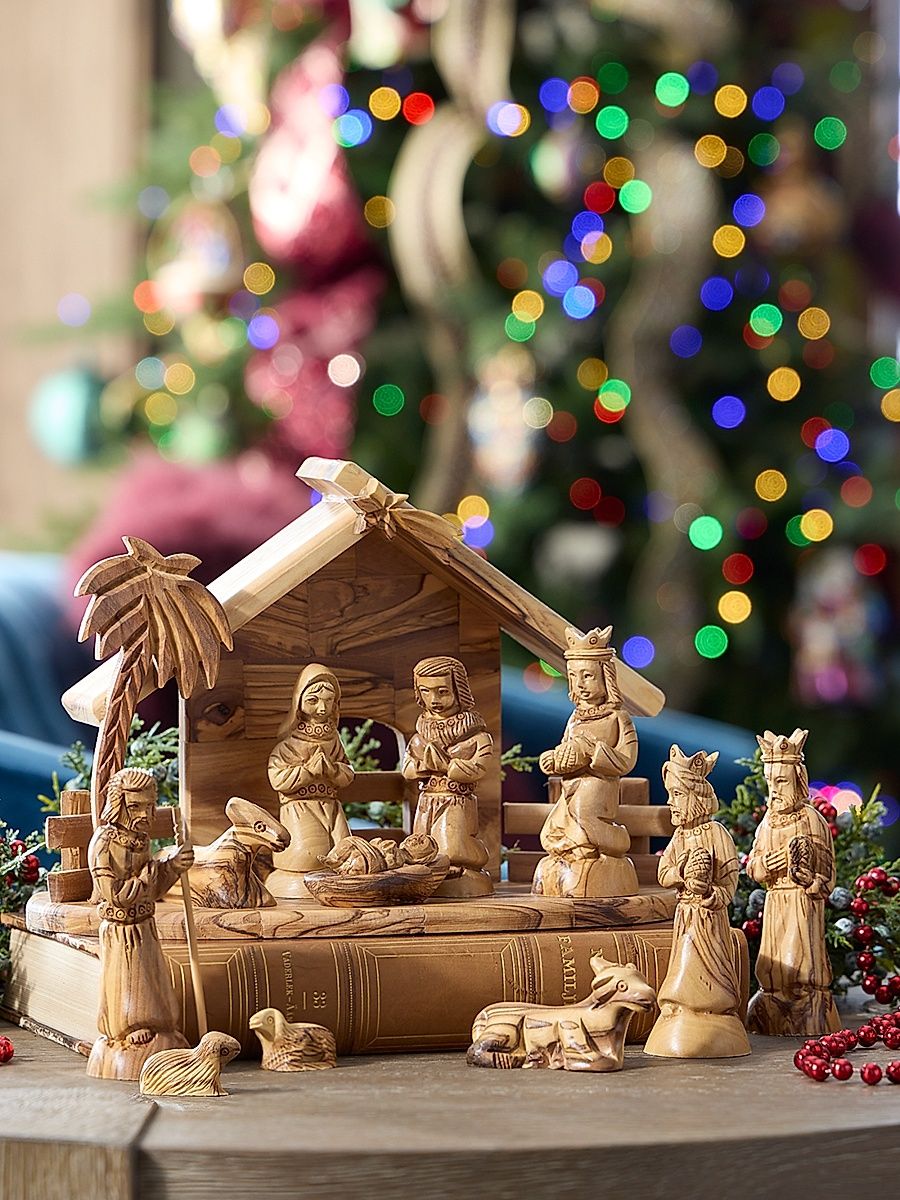 12-Piece Wood Nativity Set