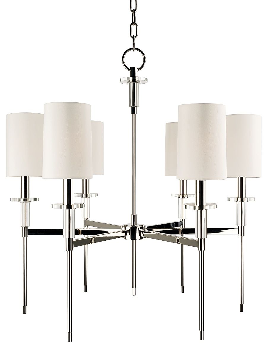 Amherst 6-Light Chandelier - Polished Nickel