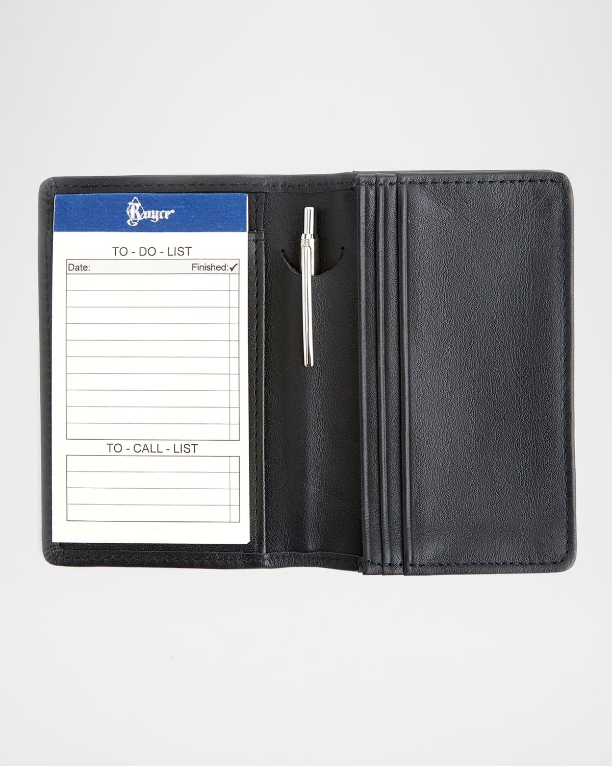 Personalized Leather Notepad Organizer Wallet