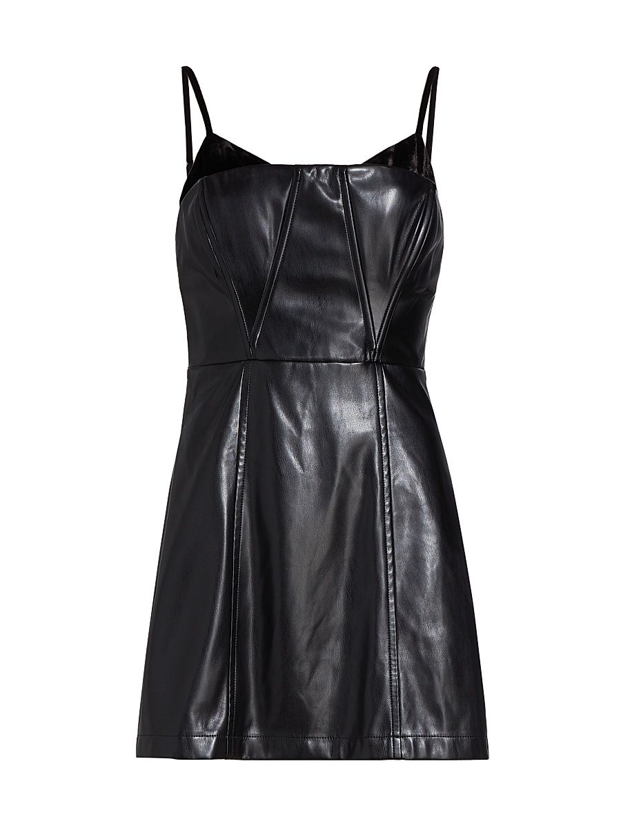 Women's Dehya Vegan Leather Mindress - Black - Size 2