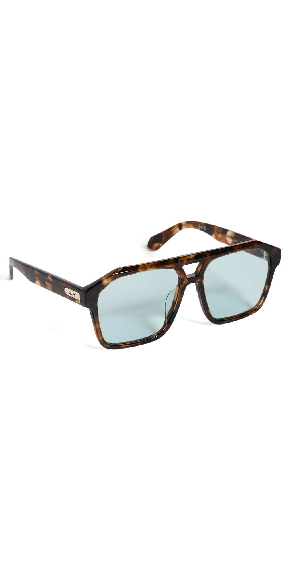 Quay Soundcheck Sunglasses Amber Tort/Aqua One Size