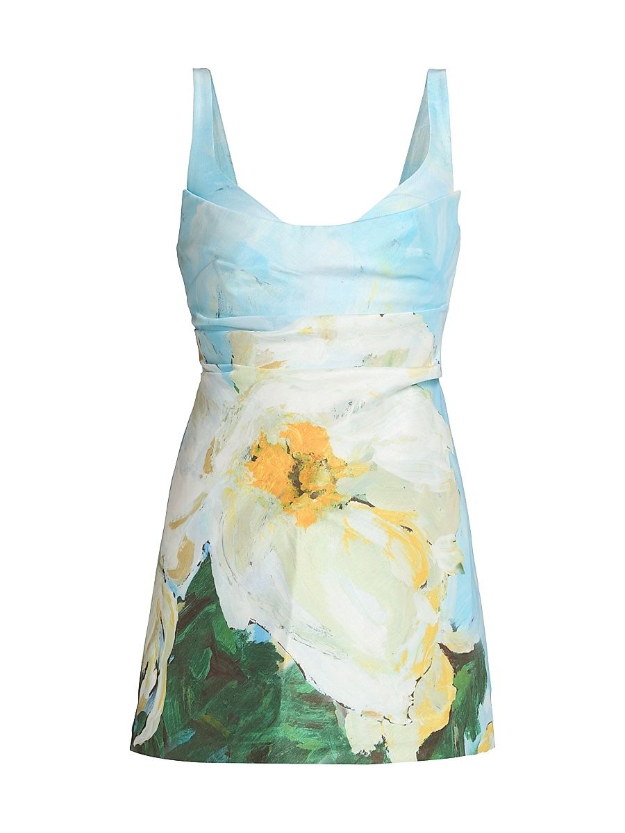 Women's Newcatton Poppy Placement Print Minidress - Poppy Reverie - Size 12