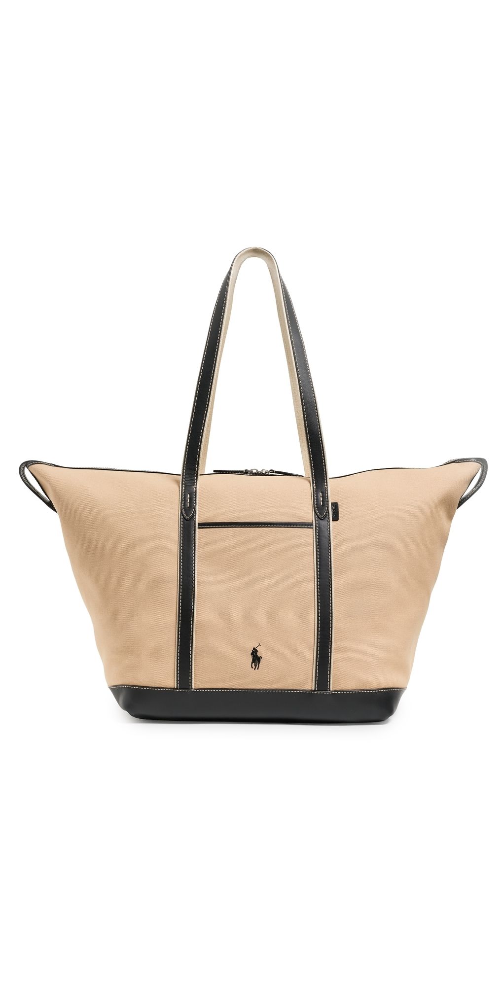 Polo Ralph Lauren Large Canvas Tote Bag Porcelain/Black One Size