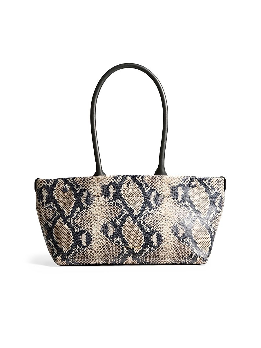 Women's Mini East/West Python-Embossed Leather Tote Bag - Python