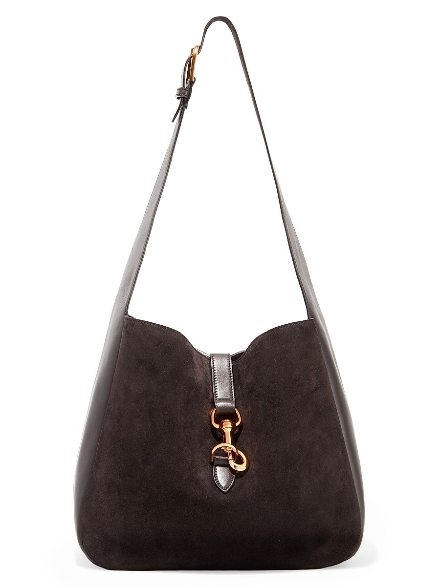 Women's Anita Suede Shoulder Bag - Espresso