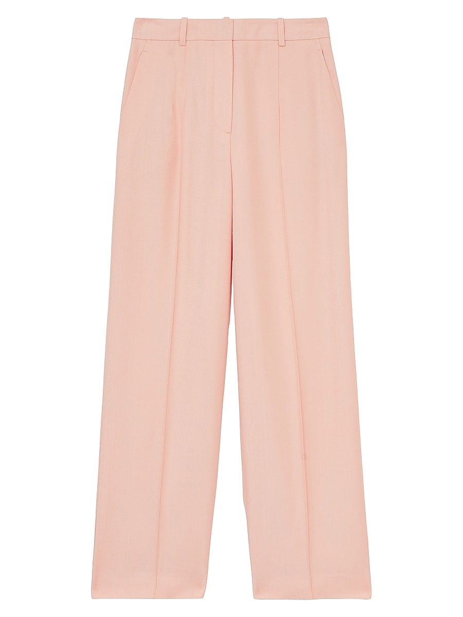 Women's Magda Wide-Leg Trousers - Pink - Size 12