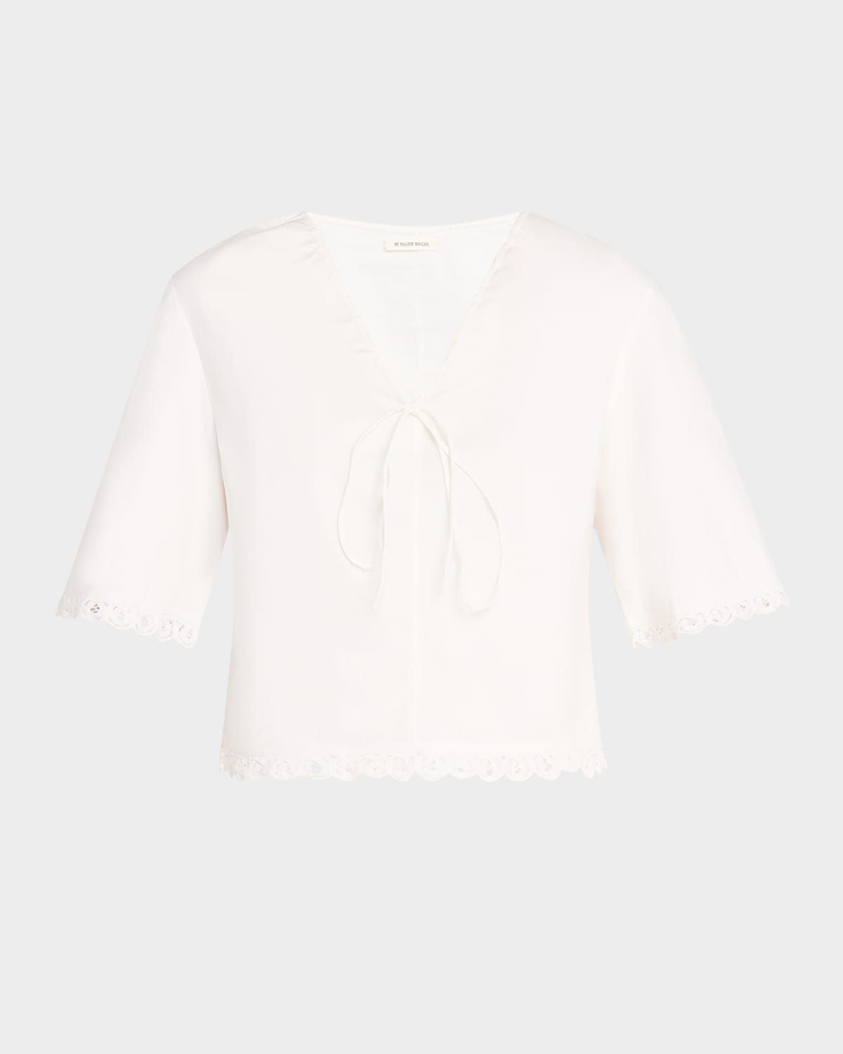 Ulrikke Lace-Trim Organic Cotton Top