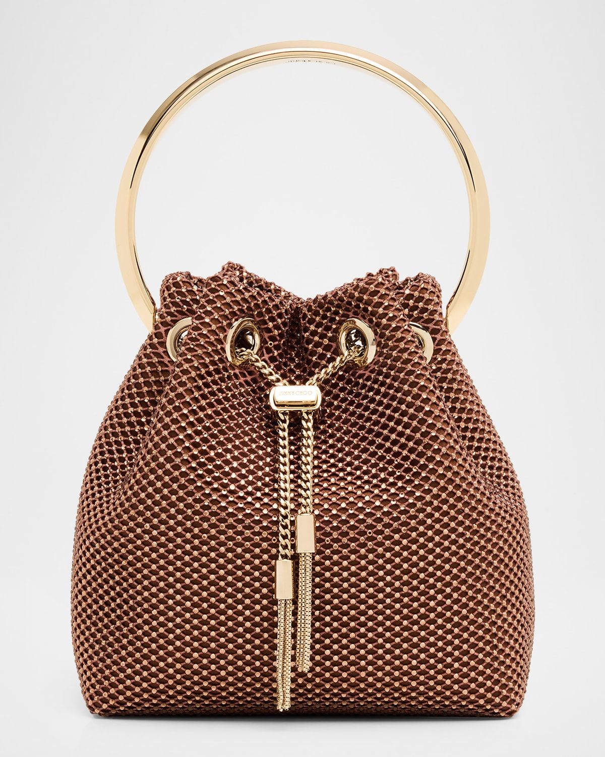 Bon Bon Crystal Mesh Top-Handle Bag