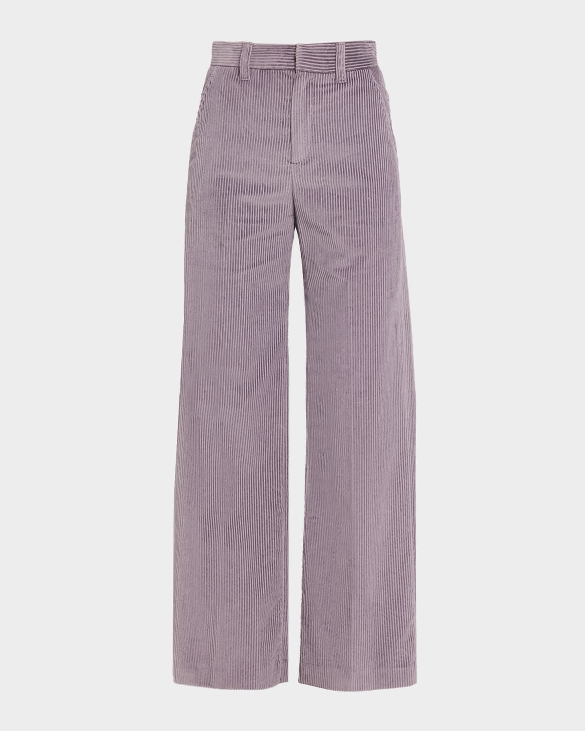 Cotton Corduroy Sartorial Trousers with Monili Trim