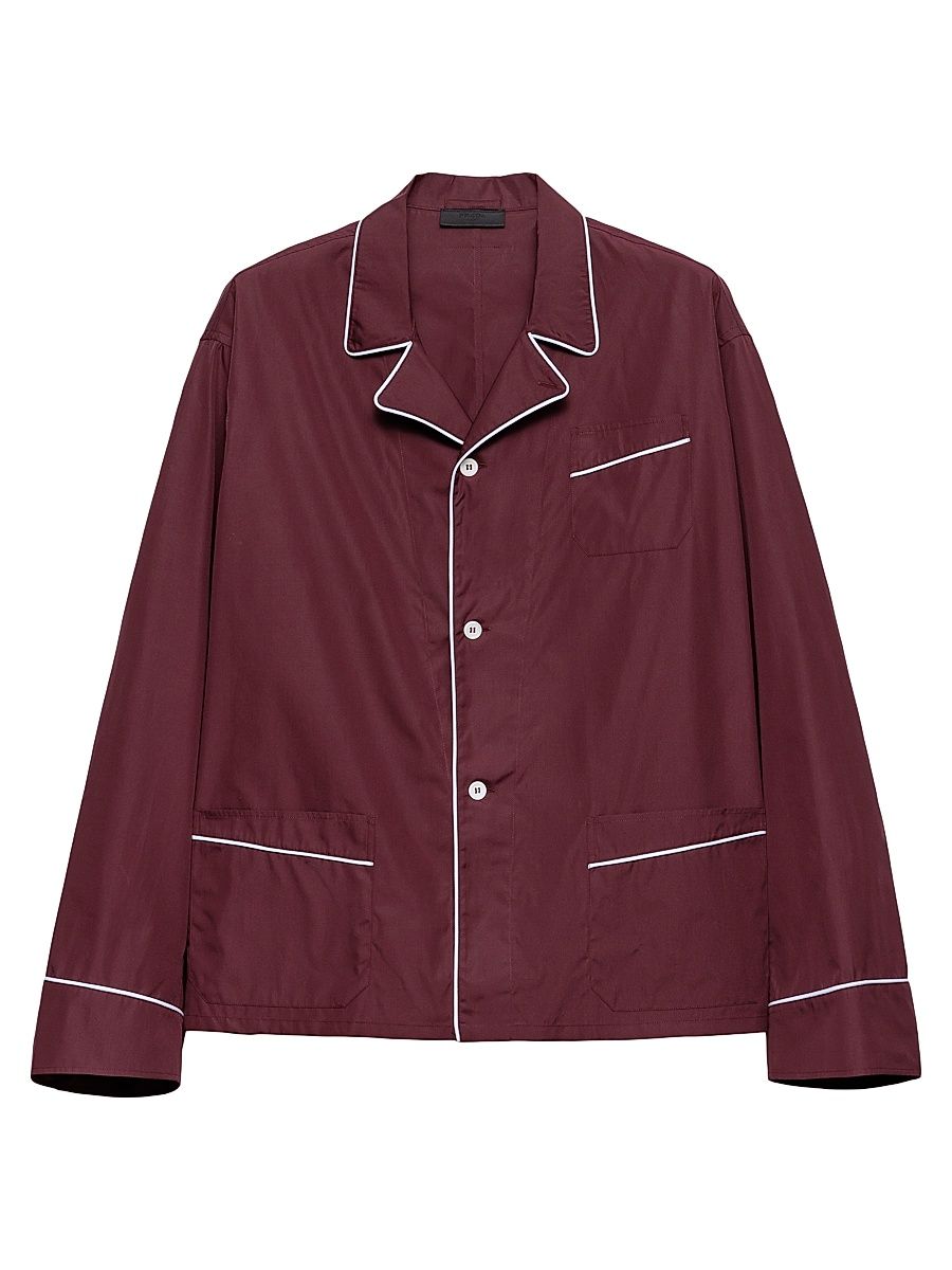 Men's Cotton Shirt - Dark Red - Size XL