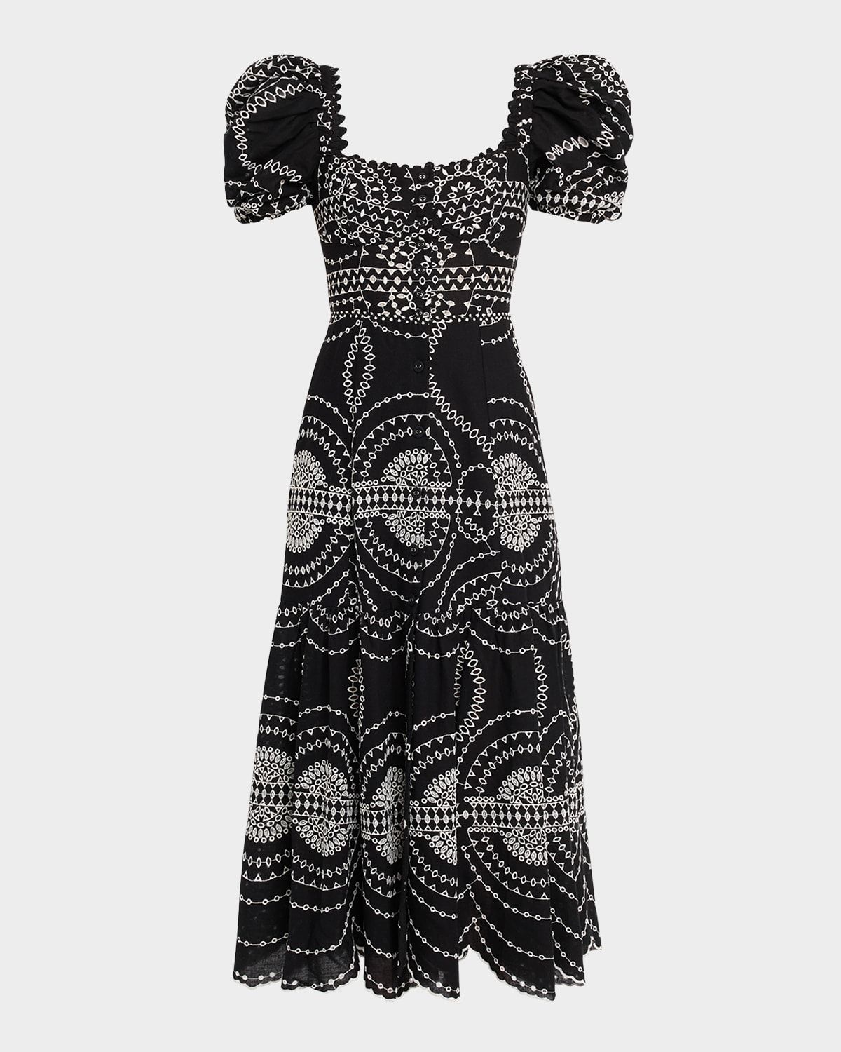 Kaysa Embroidered Midi Dress