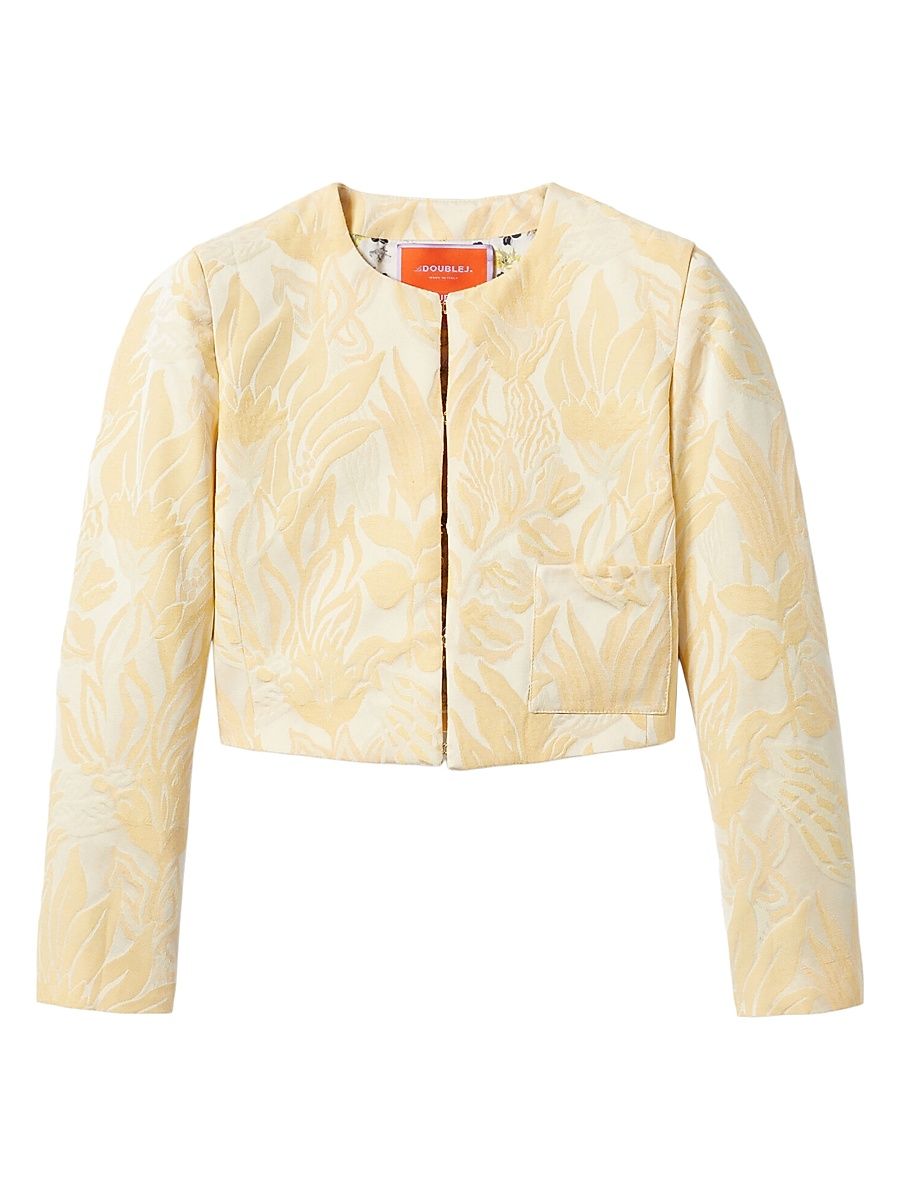 Women's Bijoux Jacket - Iris Jacquard Yellow - Size XL