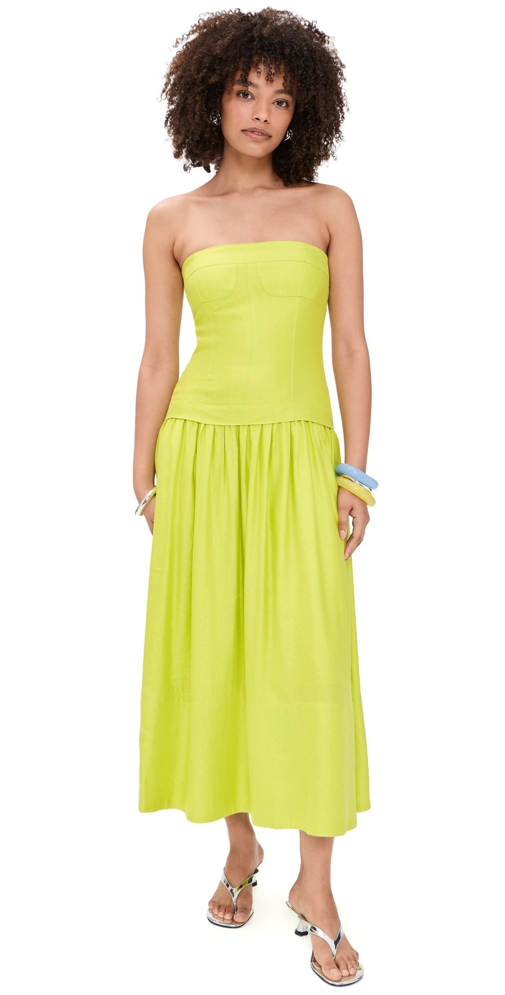 Hunter Bell Maren Dress Chartreuse 0