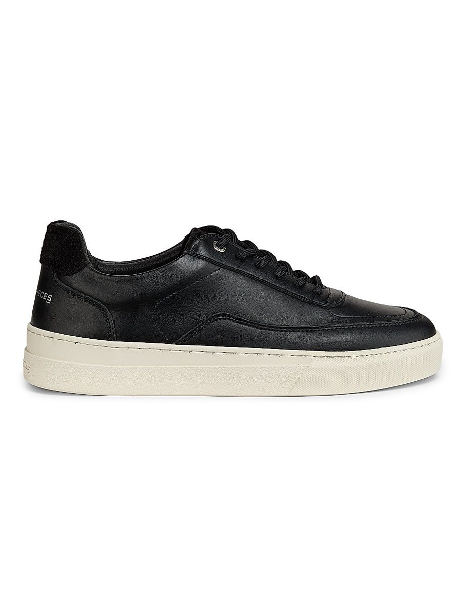 Men's Mondo Crumbs Leather Sneakers - Black - Size 8