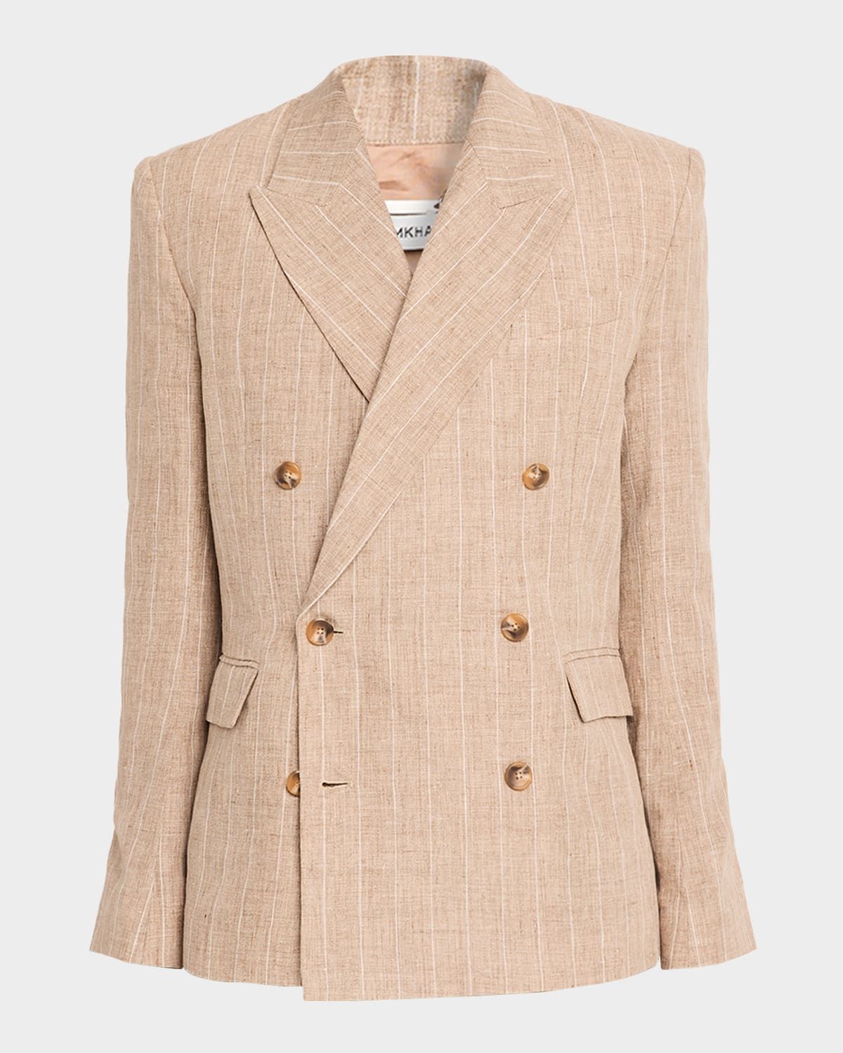 Men & apos;s Lucas Linen Stripe Double-Breasted Blazer