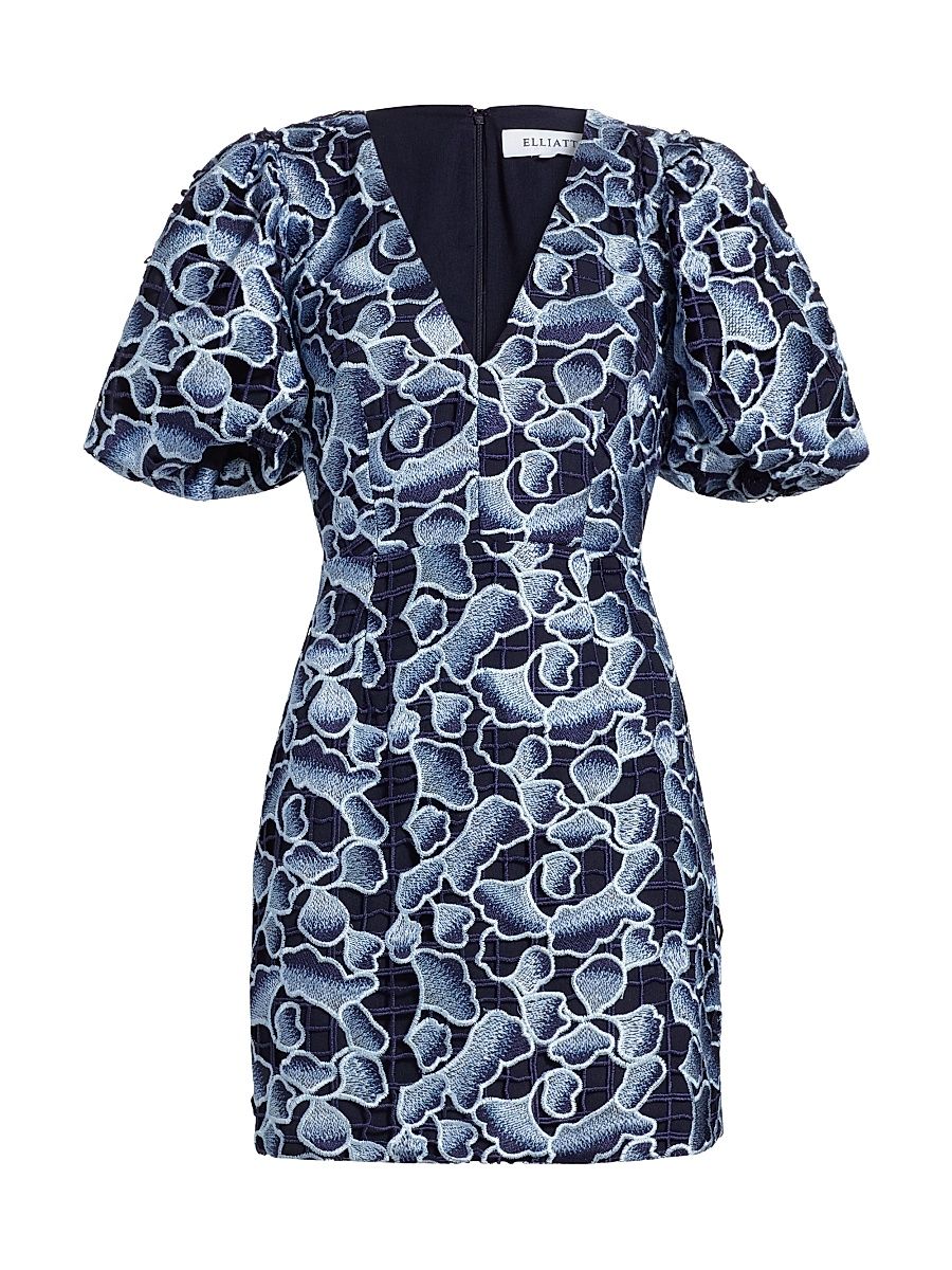 Women's Soiree Season Mila Minidress - Navy Multi - Size XL