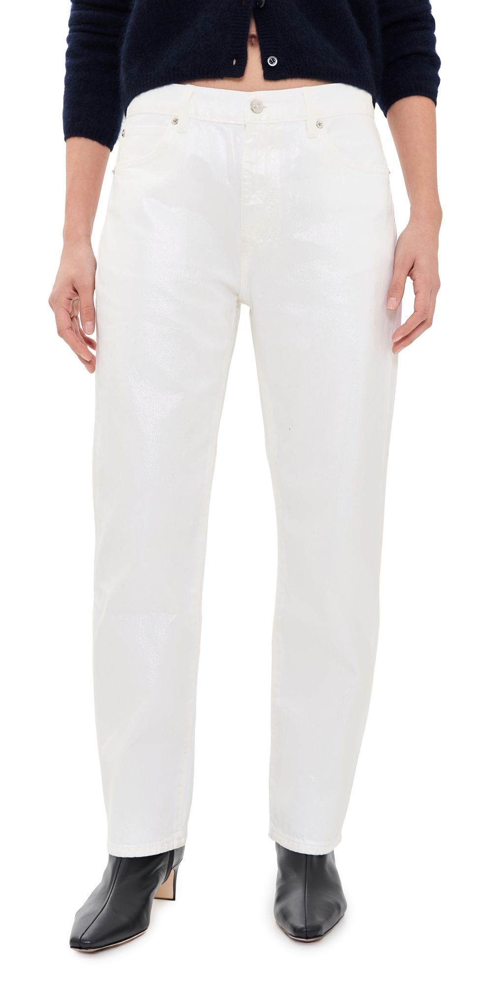 FRAME The Coated Hang Jeans Pearl 32