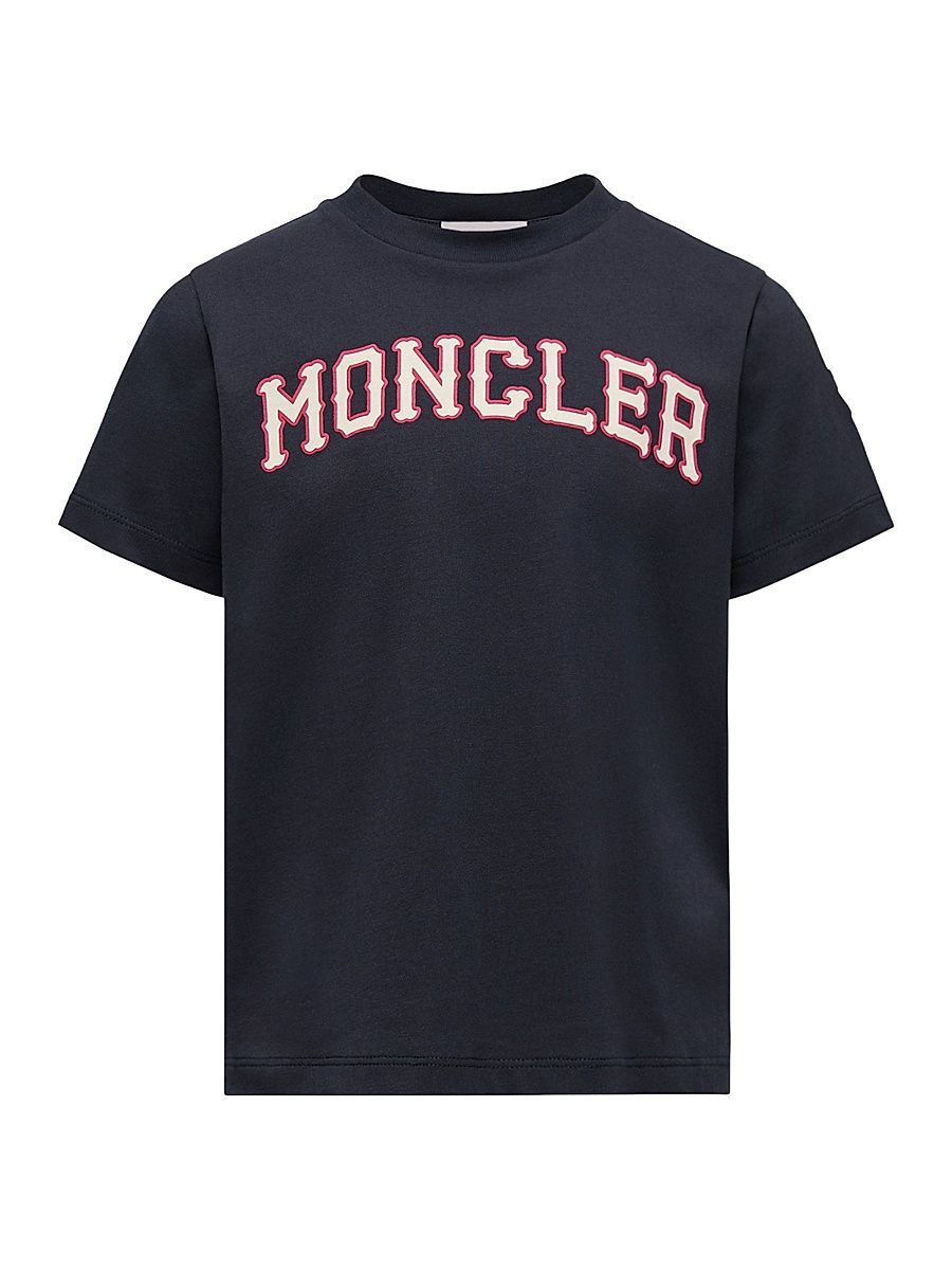 Little Boy's & Boy's Crew Neck T-Shirt in Cotton - Navy Blue - Size 14