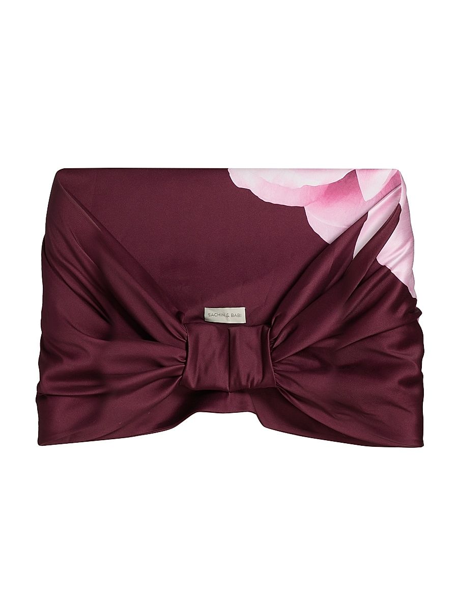 Women's Floral Hug Shawl - Bordeaux Esperance - Size Small