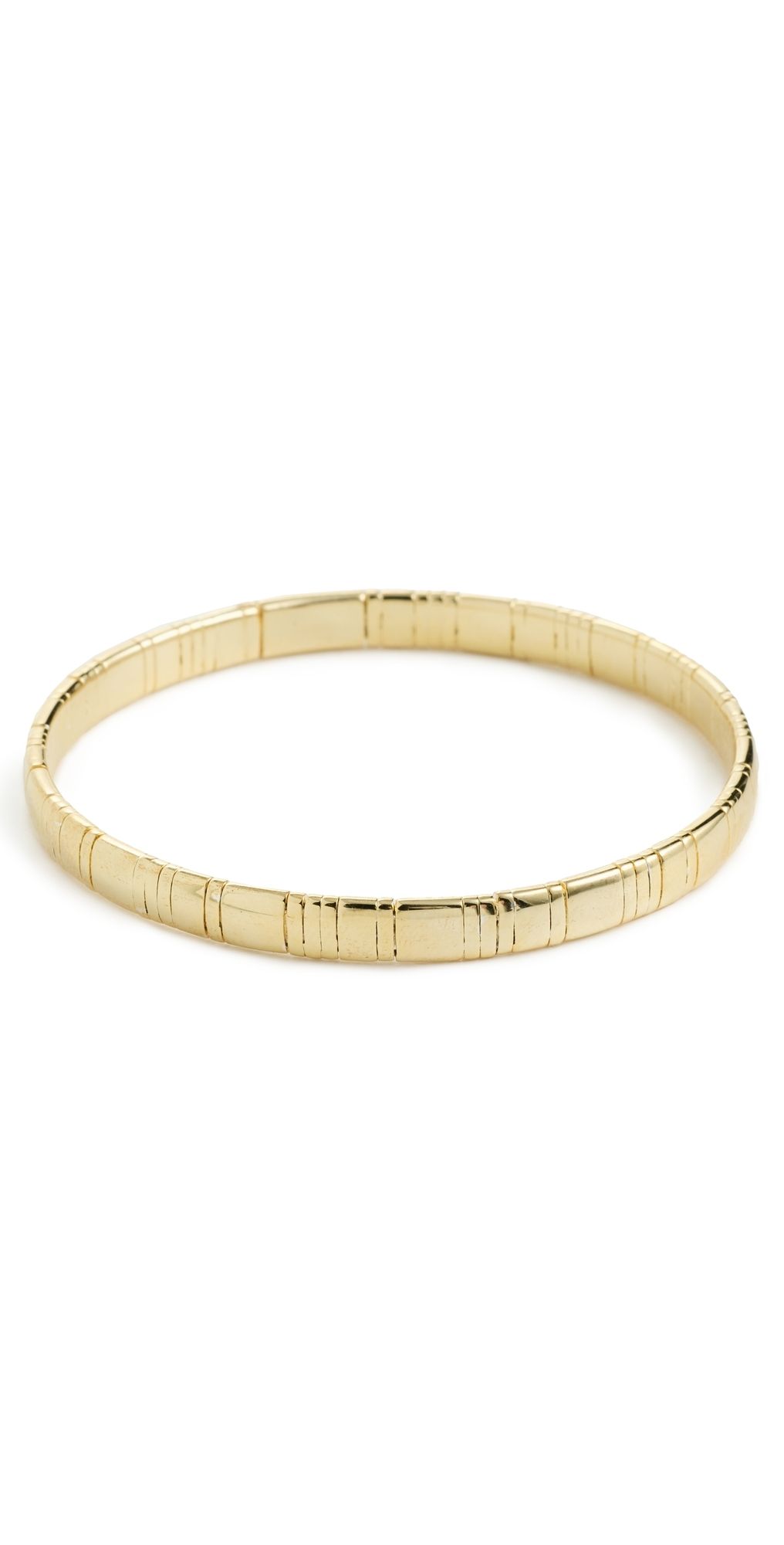 SHASHI Striated Bangle Bracelet Gold One Size