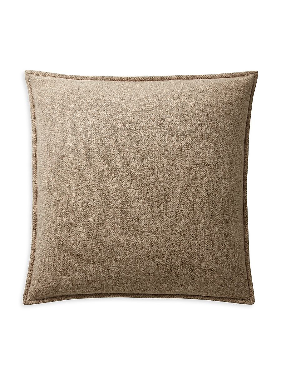 Hayes Wool-Blend Sham - Heathered Camel