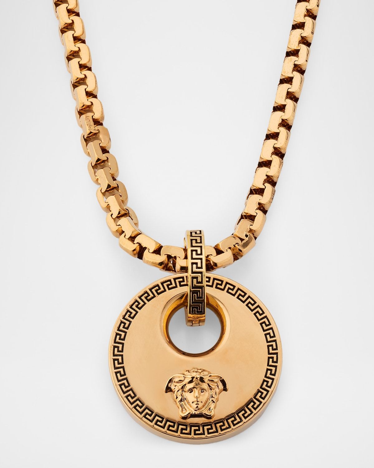 Men & apos;s Medusa Coin Pendant Necklace