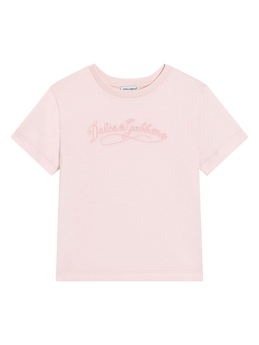 Little Girl's & Girl's Logo Embroidered T-Shirt - Rosa - Size 14