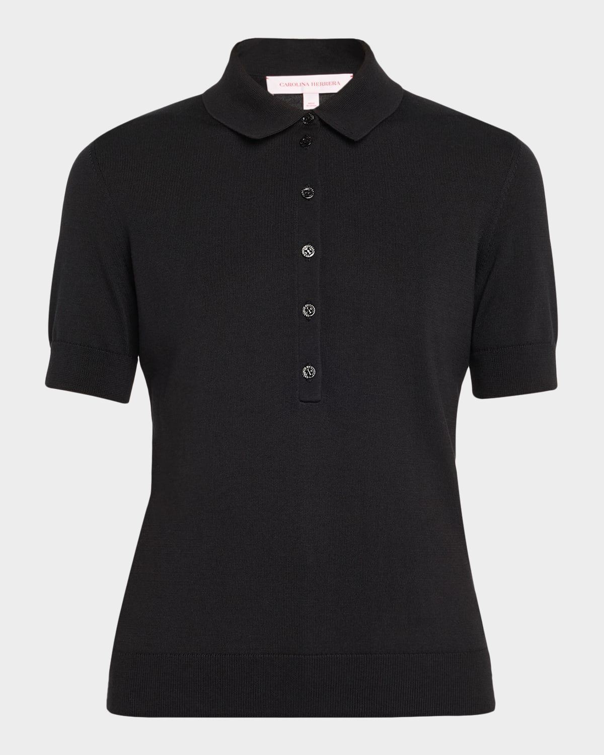 Short-Sleeve Silk-Blend Polo Shirt