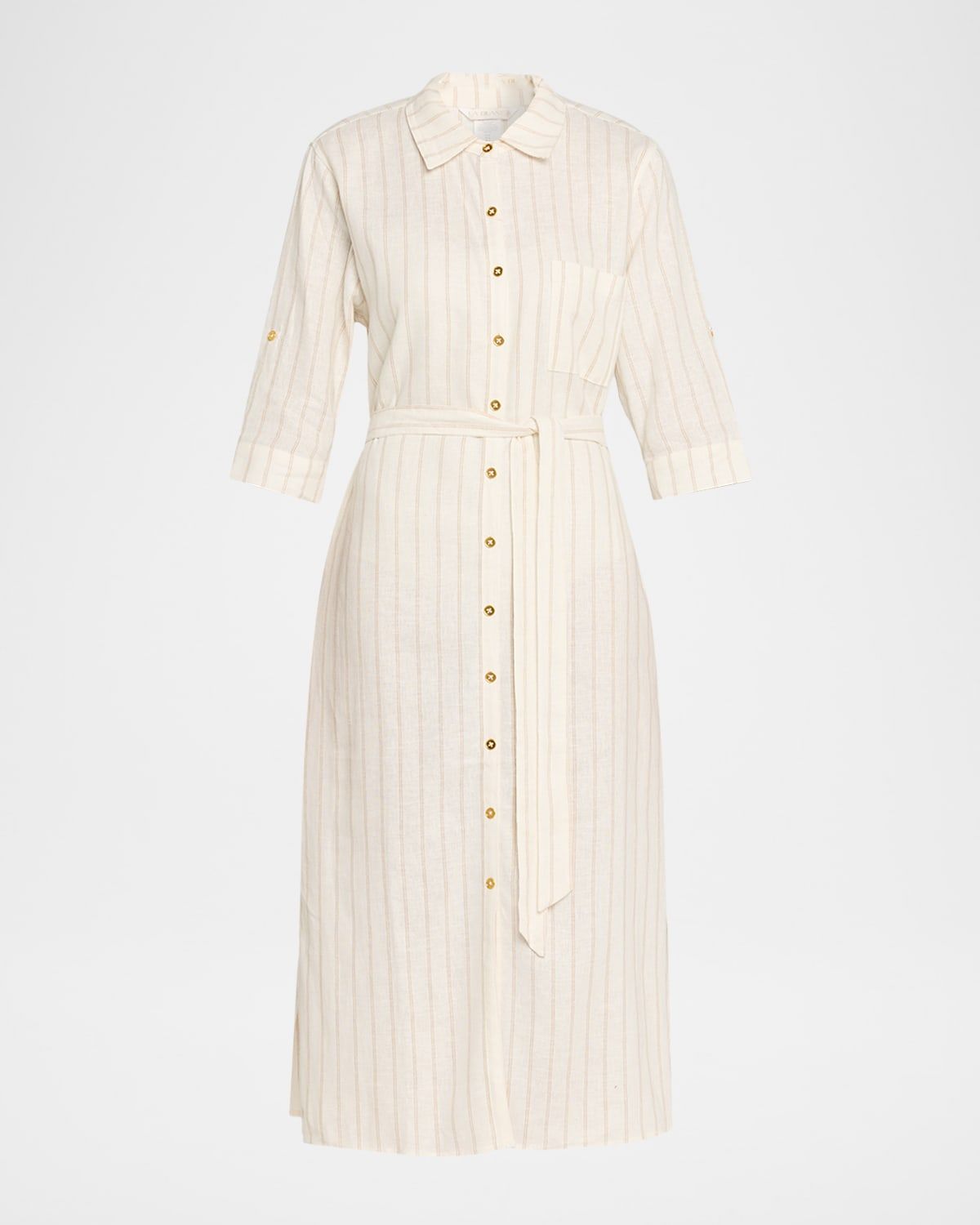 Delphine Coast Striped Midi Shirtdress